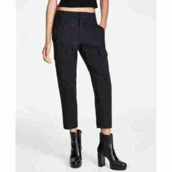 Calvin Klein Jeans High-Rise Stretch Twill Cargo Ankle Pants
